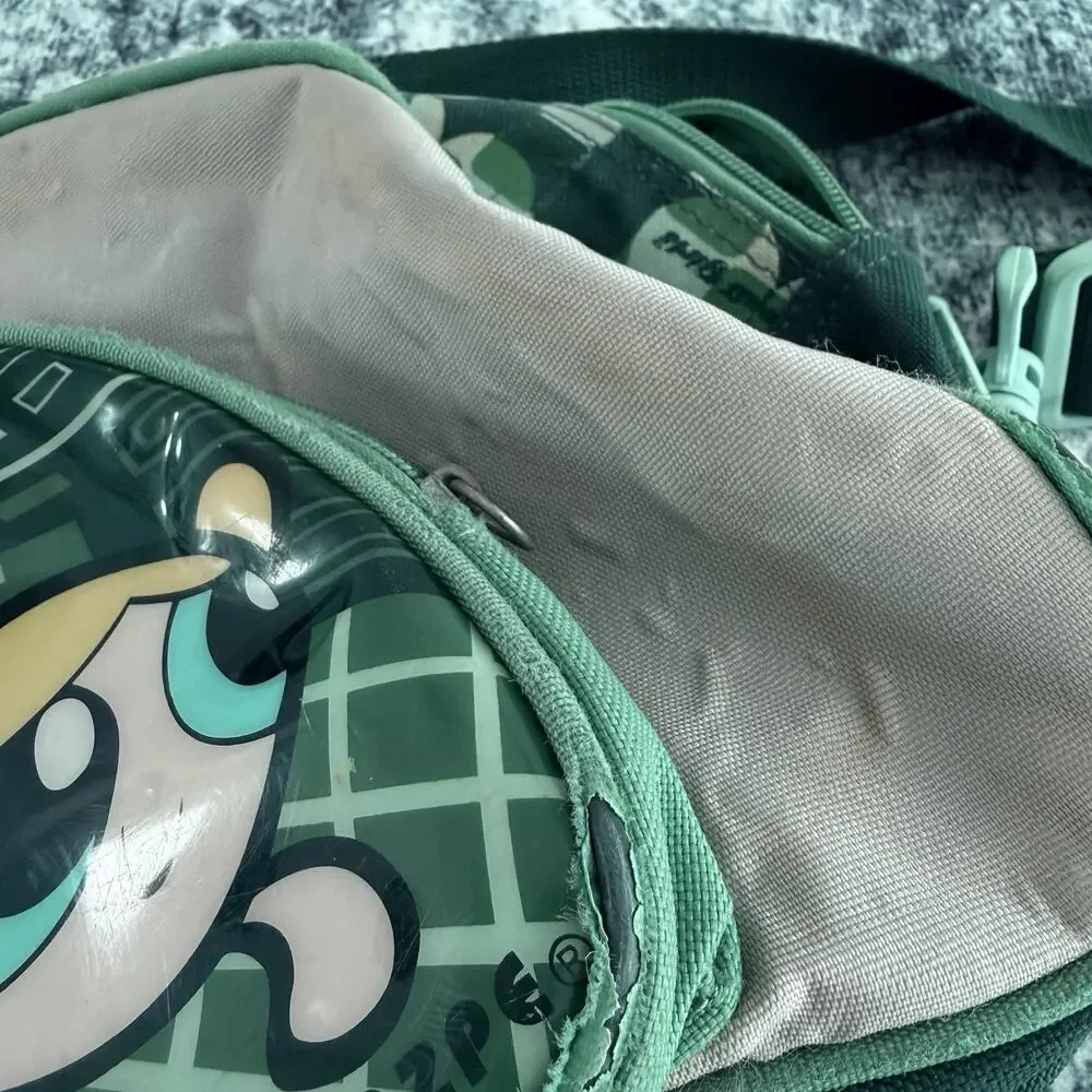 Rough Condition Vintage Y2K Powerpuff Girls Travel Crossbody Tote‎ Bag Kids Rare